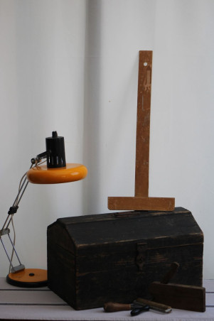 Ancienne caisse à outils en bois