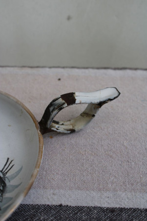 Ancien bougeoir en émail