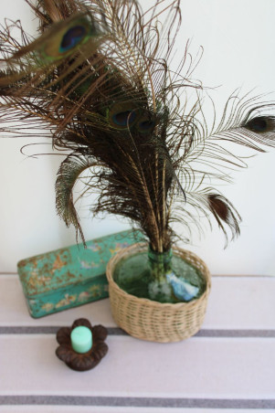 Dame-jeanne en verre et osier