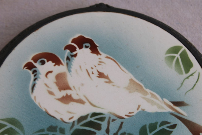 Ancien dessous de plat en céramique