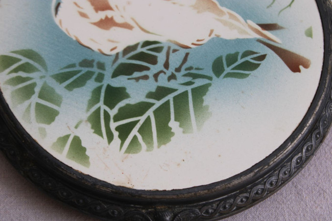 Ancien dessous de plat en céramique