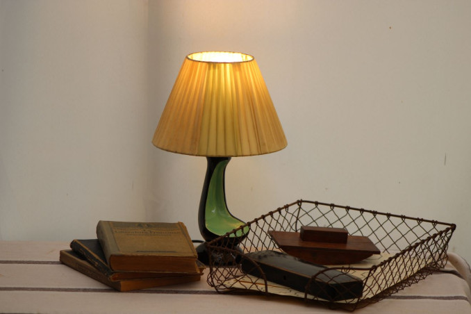 Ancienne lampe en céramique