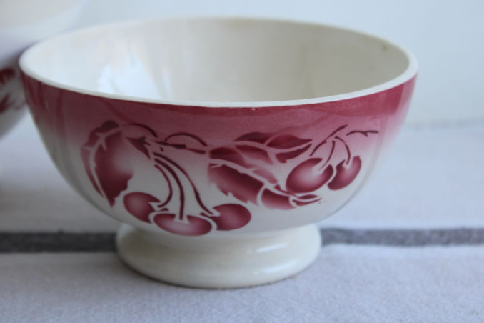 Lot de 2 anciens bols en céramique