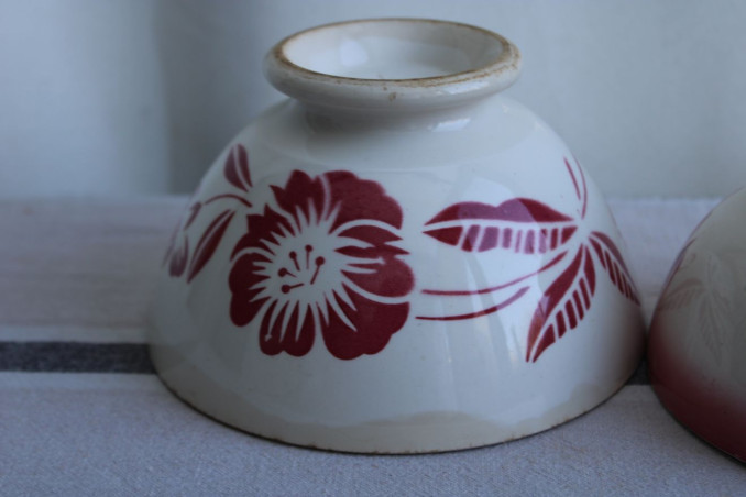 Lot de 2 anciens bols en céramique