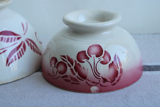 Lot de 2 anciens bols en céramique