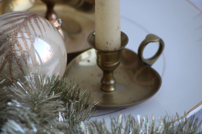 Lot de 2 bougeoirs en laiton