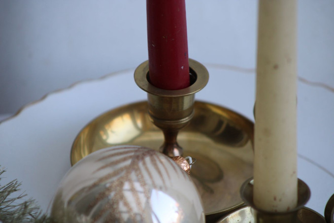 Lot de 2 bougeoirs en laiton