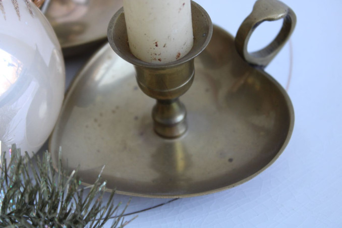 Lot de 2 bougeoirs en laiton