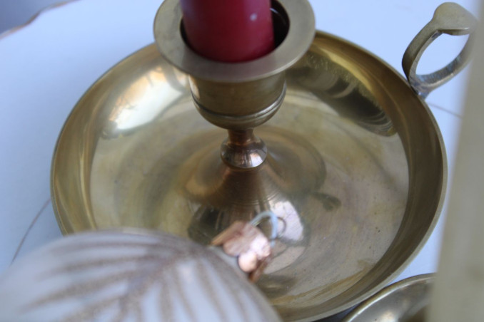 Lot de 2 bougeoirs en laiton