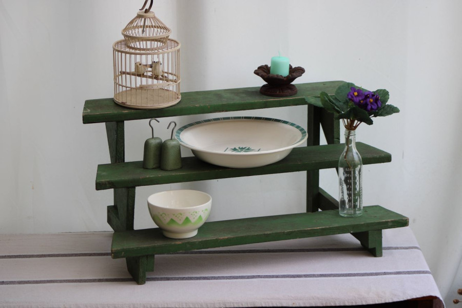 présentoir à fleurs en bois