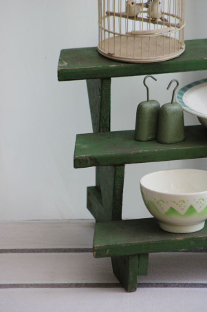 présentoir à fleurs en bois