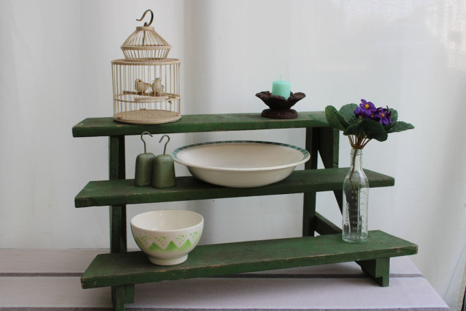 présentoir à fleurs en bois