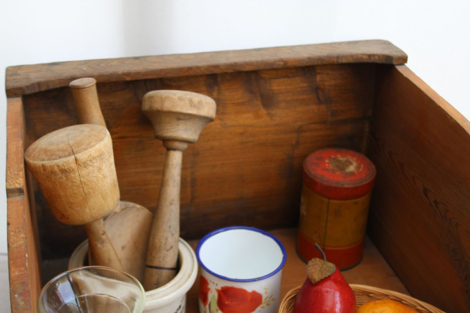 Ancien banc de lavandière en bois