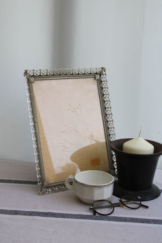 Cadre en métal argenté