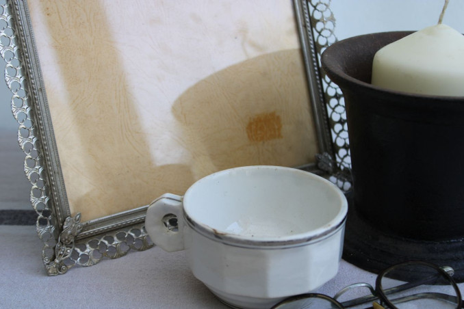 Cadre en métal argenté