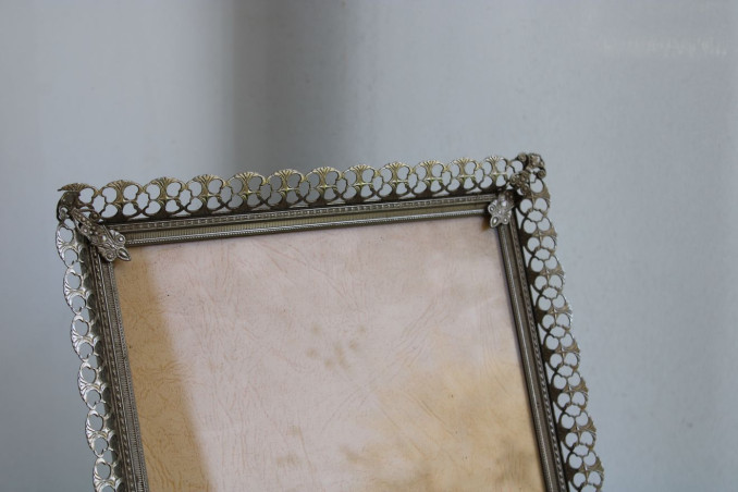 Cadre en métal argenté