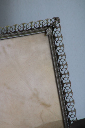 Cadre en métal argenté