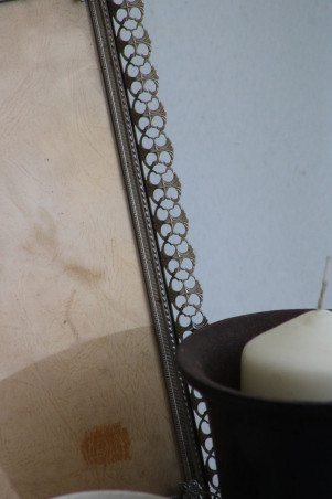 Cadre en métal argenté