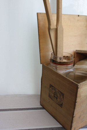 Ancienne boîte en bois "Fossier"