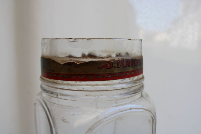 Ancien bocal à confiserie en verre