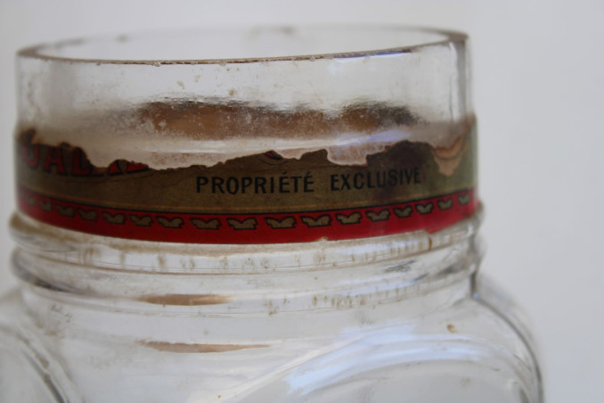 Ancien bocal à confiserie en verre