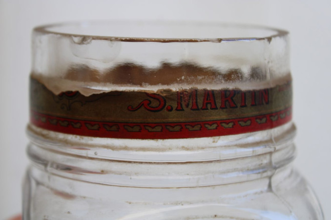 Ancien bocal à confiserie en verre