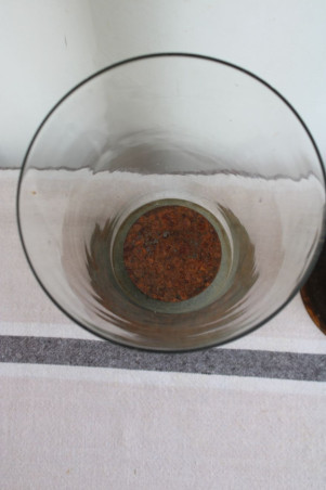 Lot de deux photophores en verre