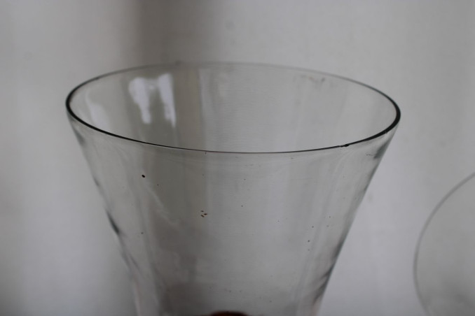 Lot de deux photophores en verre