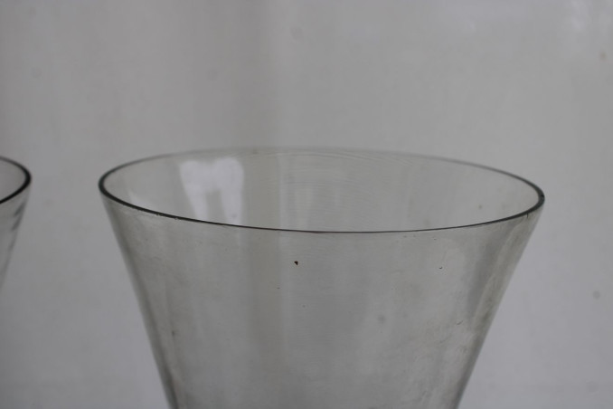 Lot de deux photophores en verre
