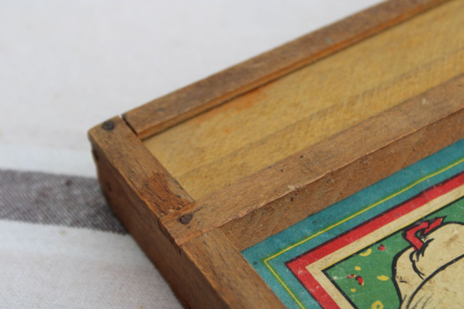 Ancien jeu de l'oie en bois