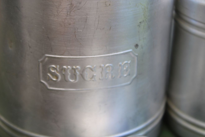 Lot de 6 pots à épices en aluminium