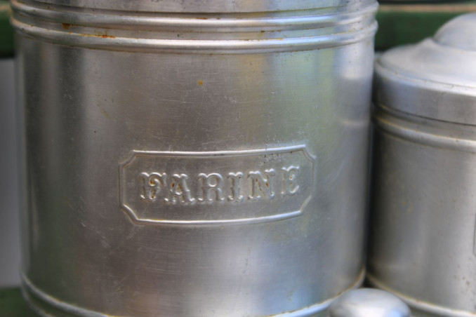 Lot de 6 pots à épices en aluminium
