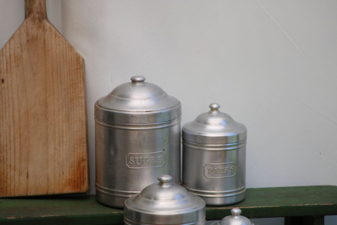 Lot de 6 pots à épices en aluminium