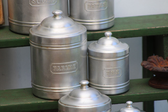 Lot de 6 pots à épices en aluminium