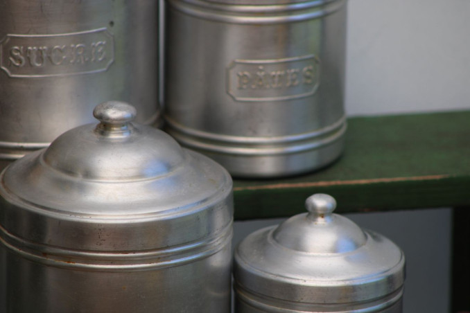 Lot de 6 pots à épices en aluminium