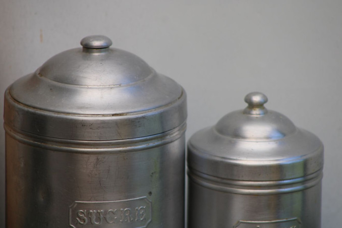 Lot de 6 pots à épices en aluminium