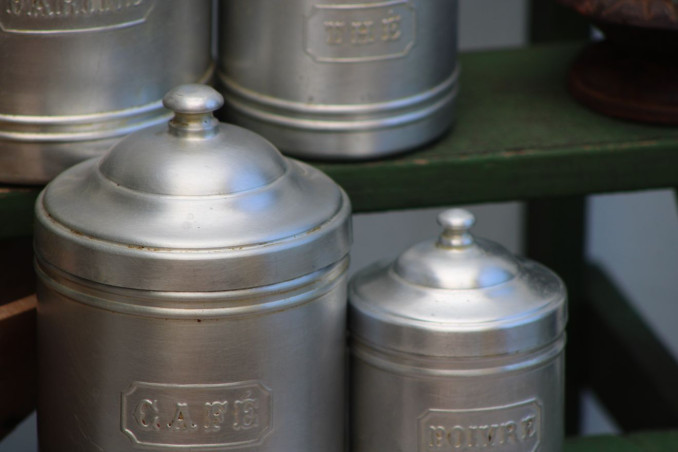 Lot de 6 pots à épices en aluminium