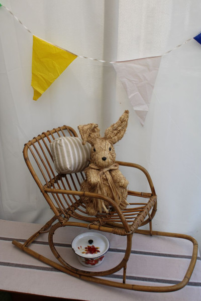Chaise enfant en rotin