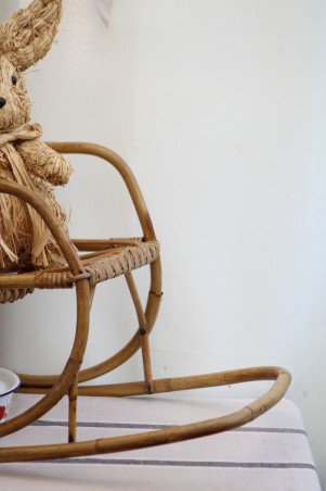 Chaise enfant en rotin