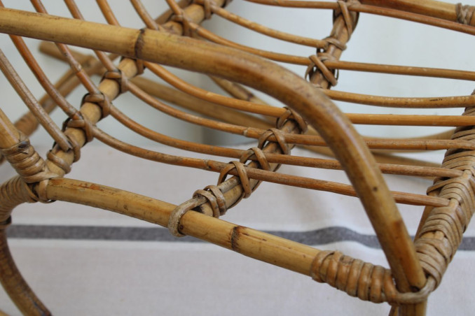 Chaise enfant en rotin