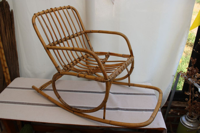 Chaise enfant en rotin