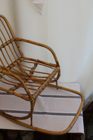 Chaise enfant en rotin