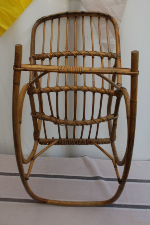 Chaise enfant en rotin