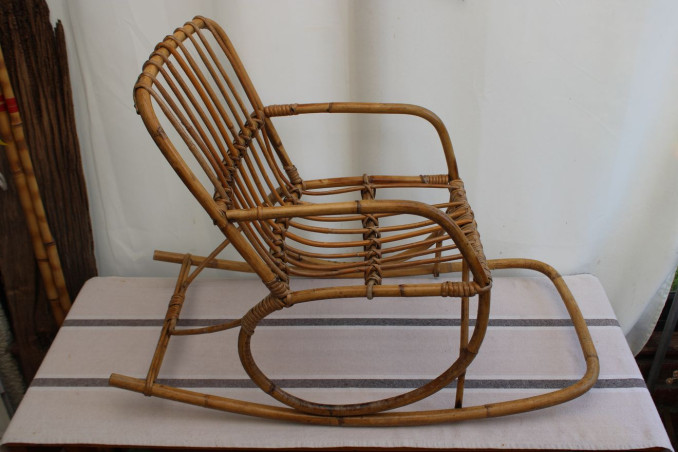 Chaise enfant en rotin