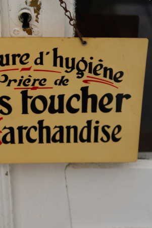 Ancienne plaque en plastique