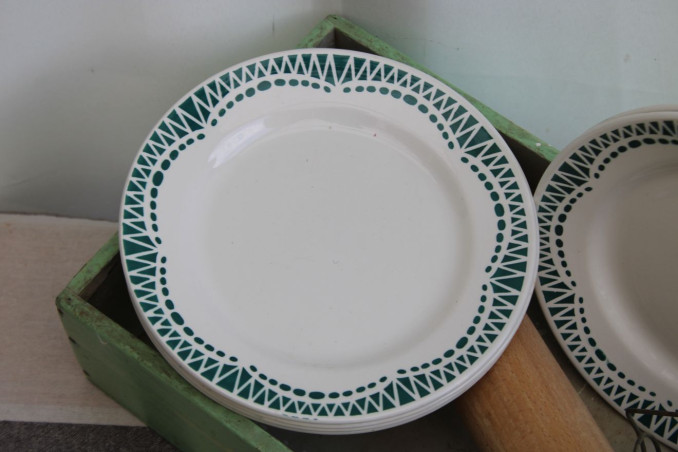 Lot de 6 assiettes à dessert en céramique