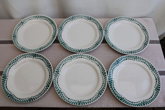 Lot de 6 assiettes à dessert en céramique