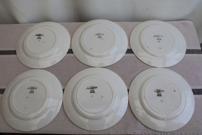 Lot de 6 assiettes à dessert en céramique