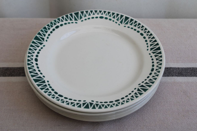 Lot de 6 assiettes à dessert en céramique